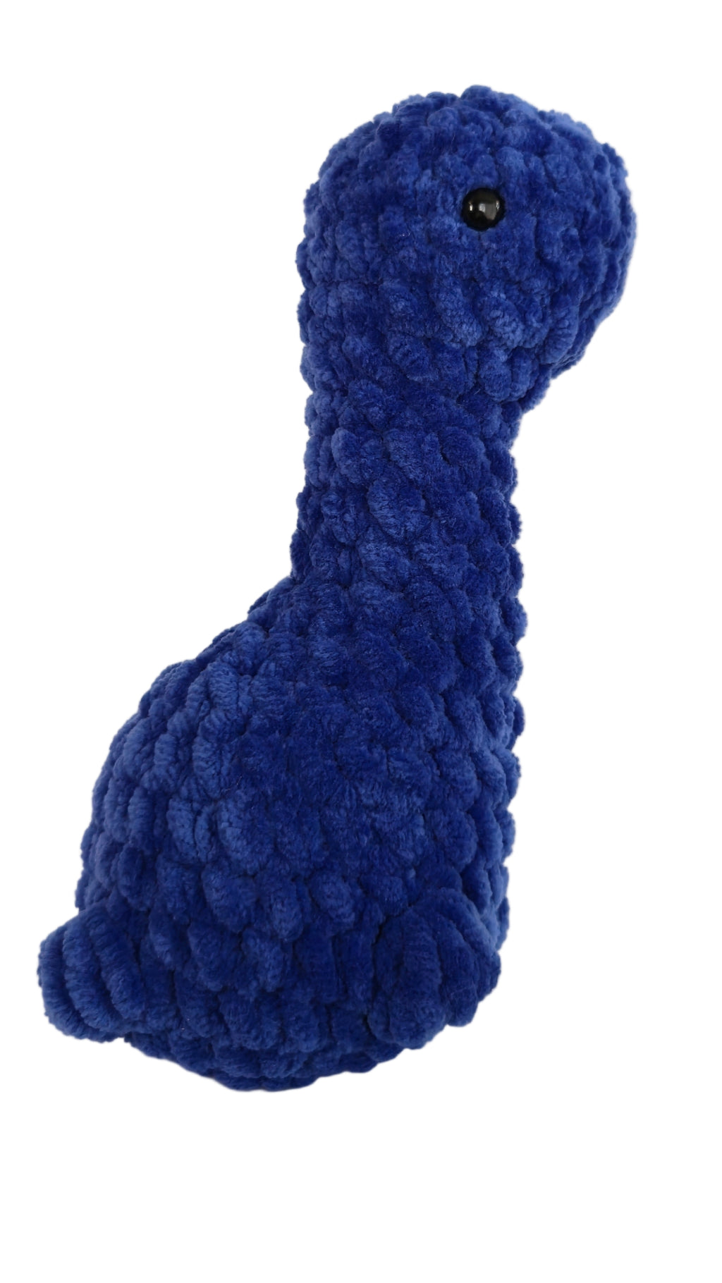 Blue knitted toy 
