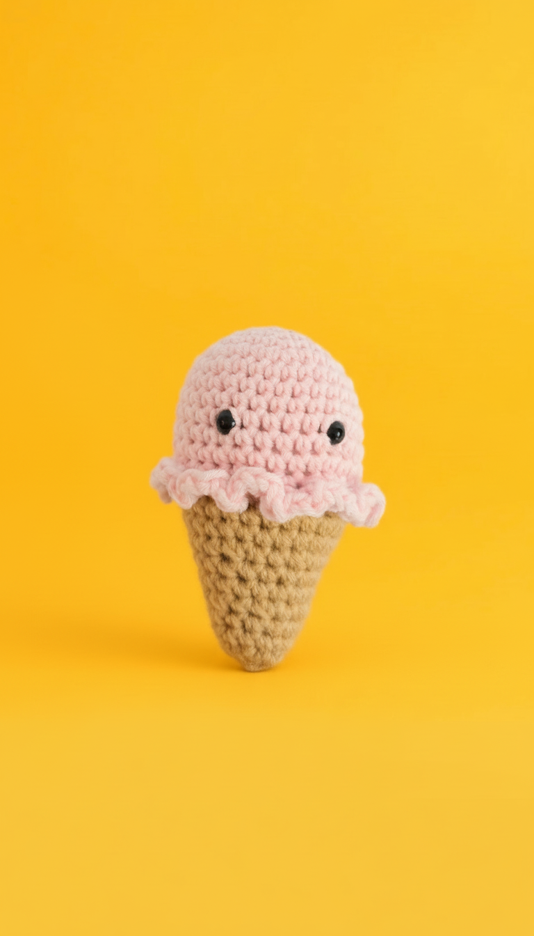 Pink Ice Cream Cone